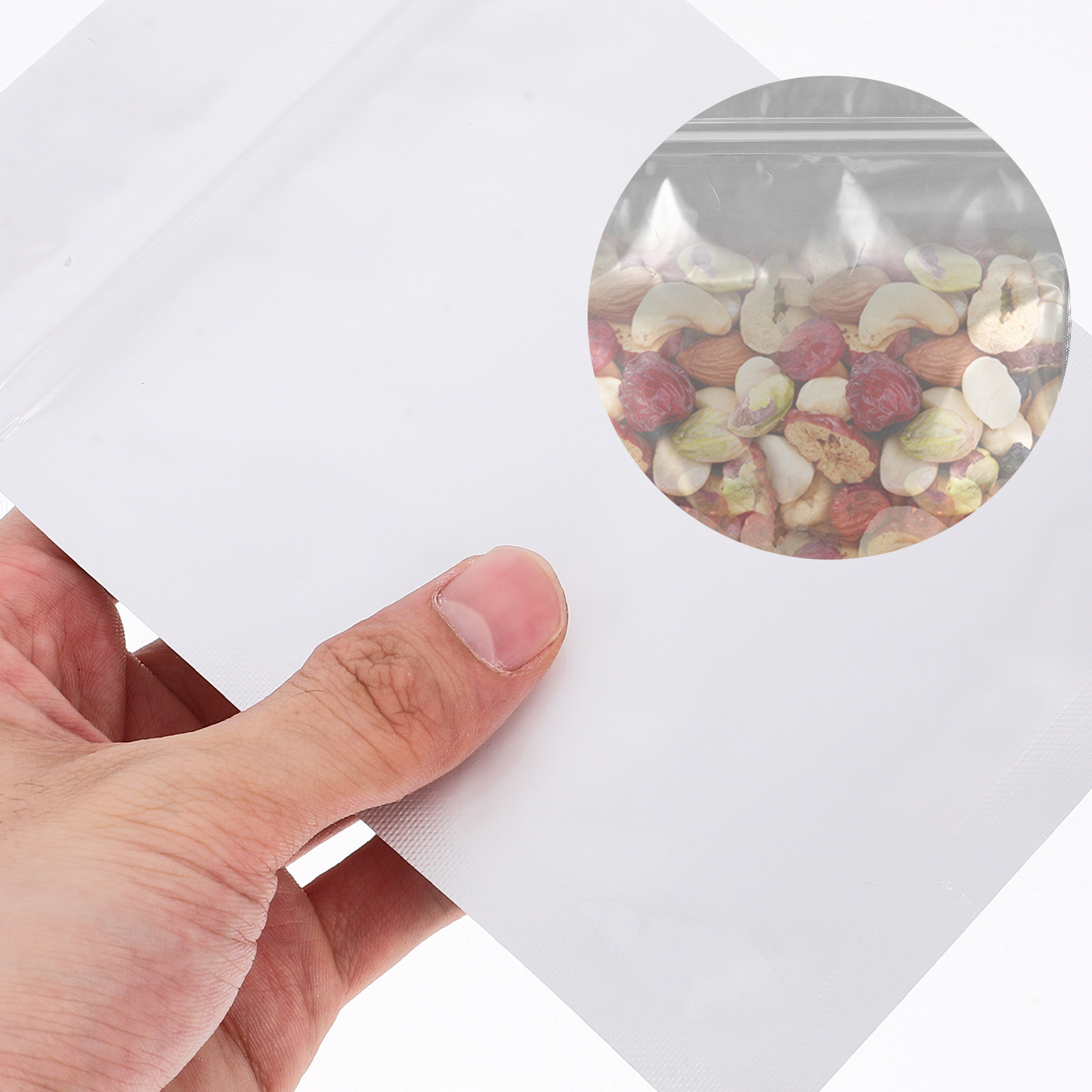 Food Storage Airtight - 50 Adet Hava Geçirmeyen Kapatılabilir Poşetler,
