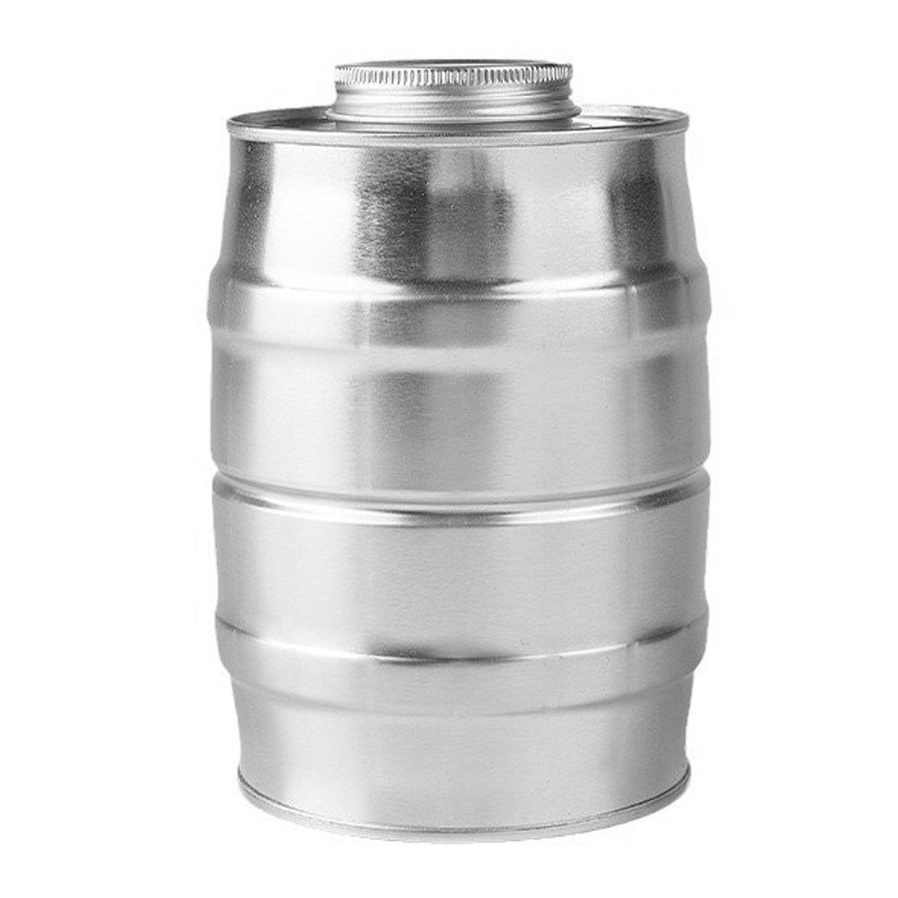 Food Storage Airtight - Şarap Fıçısı Şeklinde Teneke Kahve Kabı