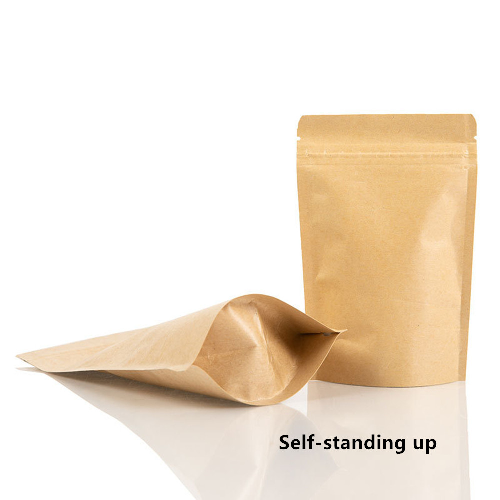 Ziploc Food Storage - 100 adet Yeniden Kapatılabilir Kahverengi Stand