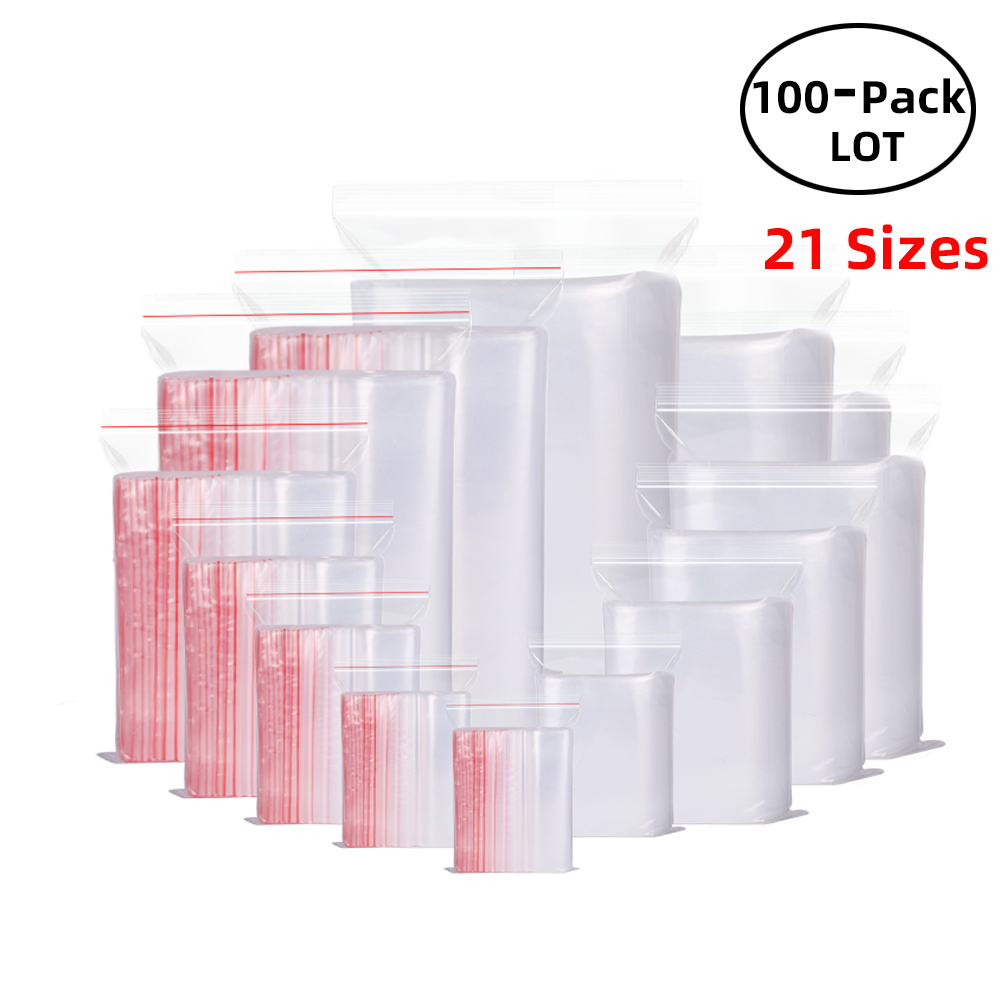 Lock And Lock Food Storage - 100 adet/paket Açılıp Kapanabilir kilitli poşetler