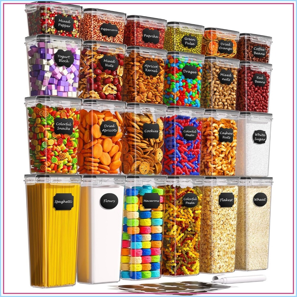 Food Storage Airtight - 24 Adet Hava Geçirmez Gıda Saklama