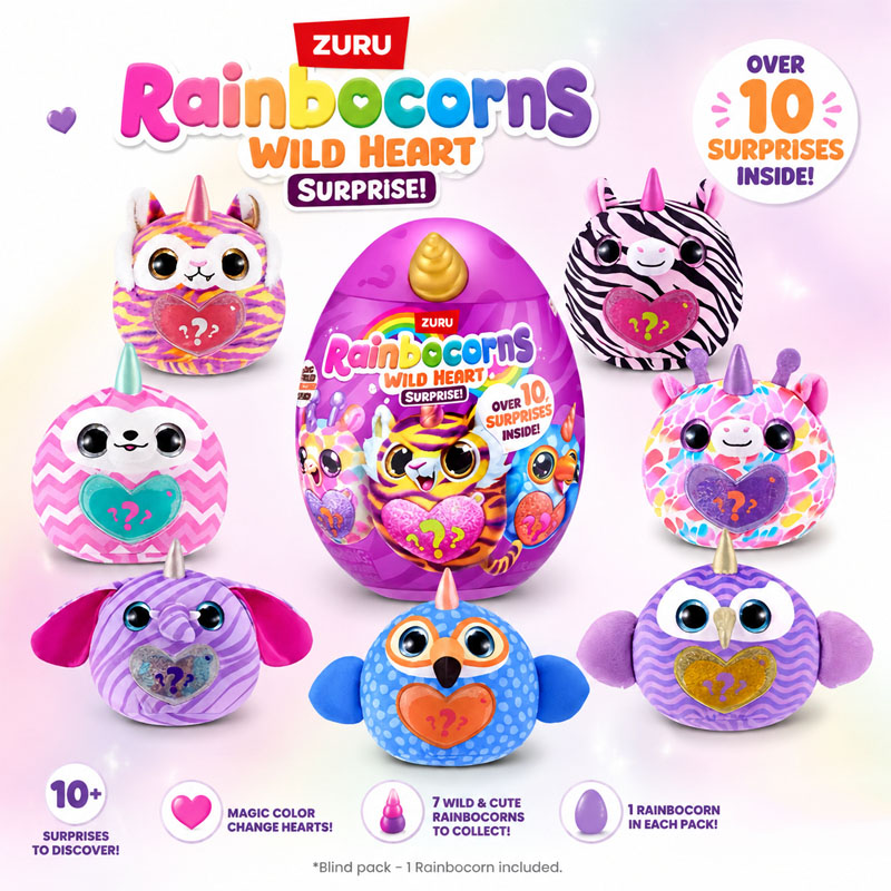 Food Storage Eggs - ZURU Rainocorns Vahşi Kalp Sürpriz Gökkuşağı