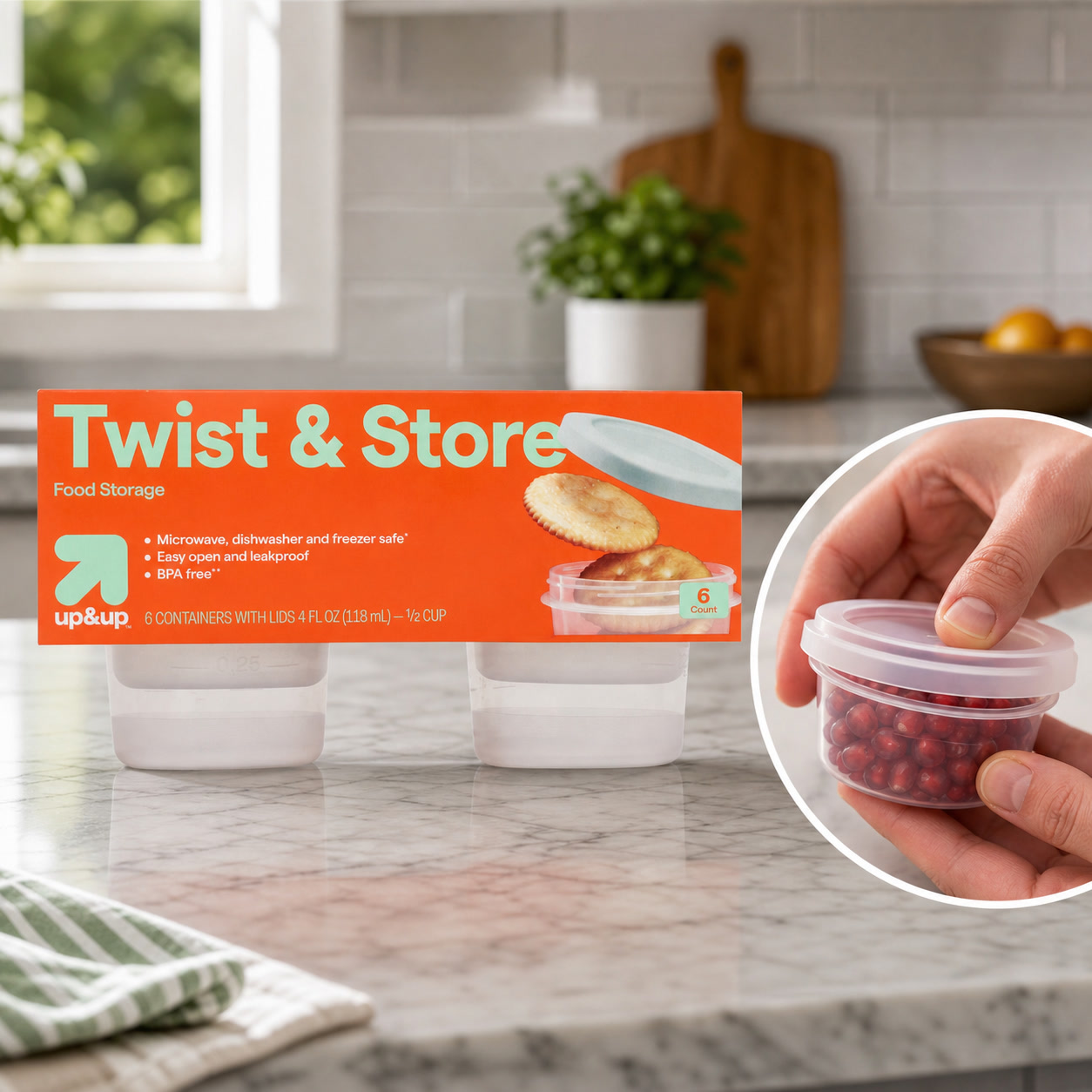 Lock And Lock Food Storage - 6 adet Yuvarlak Çevirmeli Kilitli Gıda