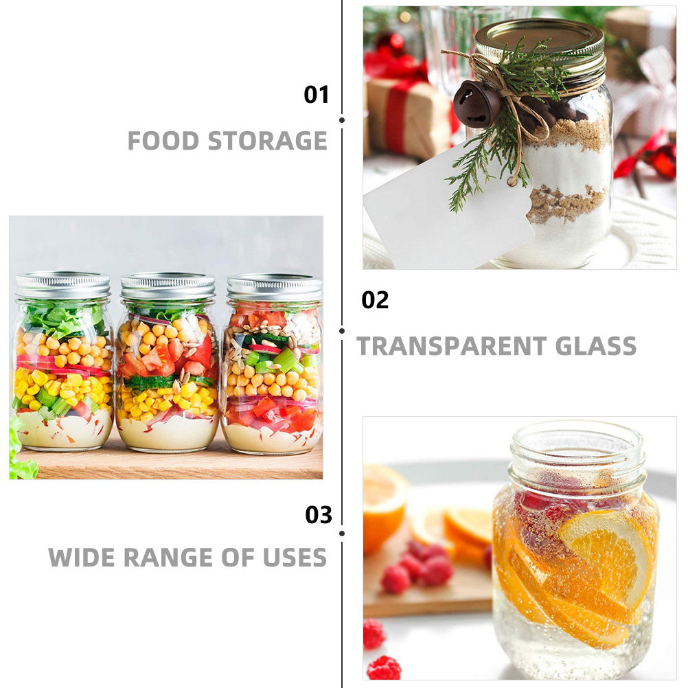 6 adet şeffaf yuvarlak cam kav - Food Storage Airtight incelemesi ve fiyatı