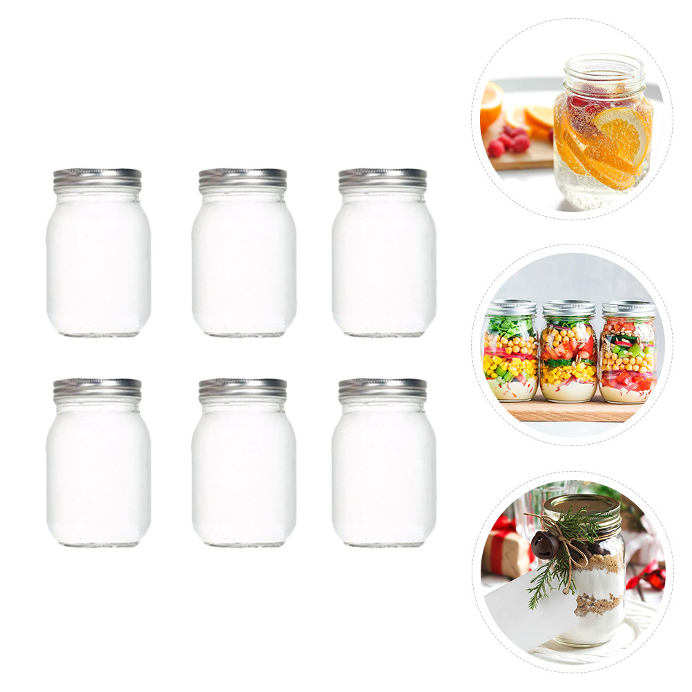 6 adet şeffaf yuvarlak cam kav - Food Storage Airtight incelemesi ve fiyatı