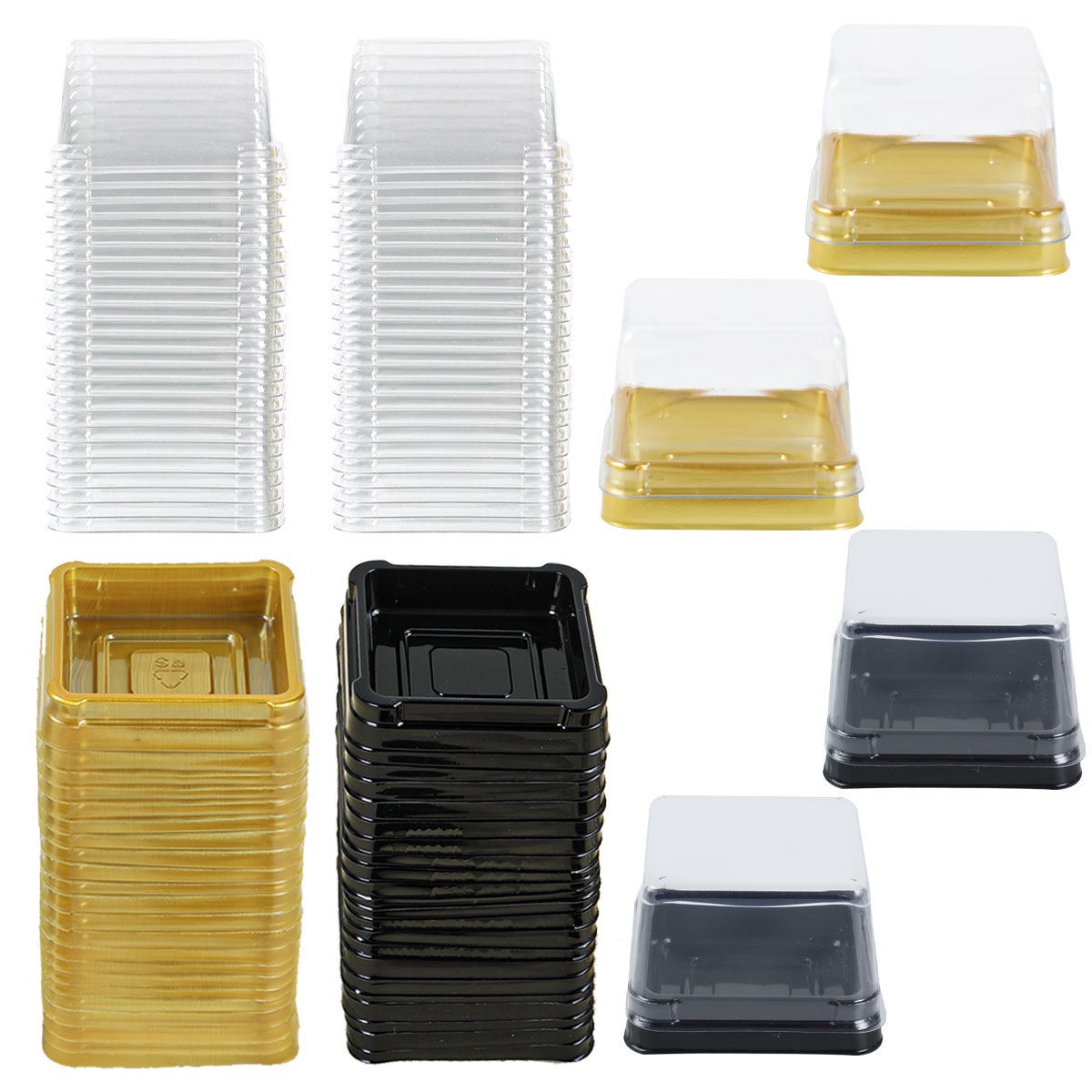 50 adet plastik kare ay kek ku - Food Storage Eggs incelemesi ve fiyatı