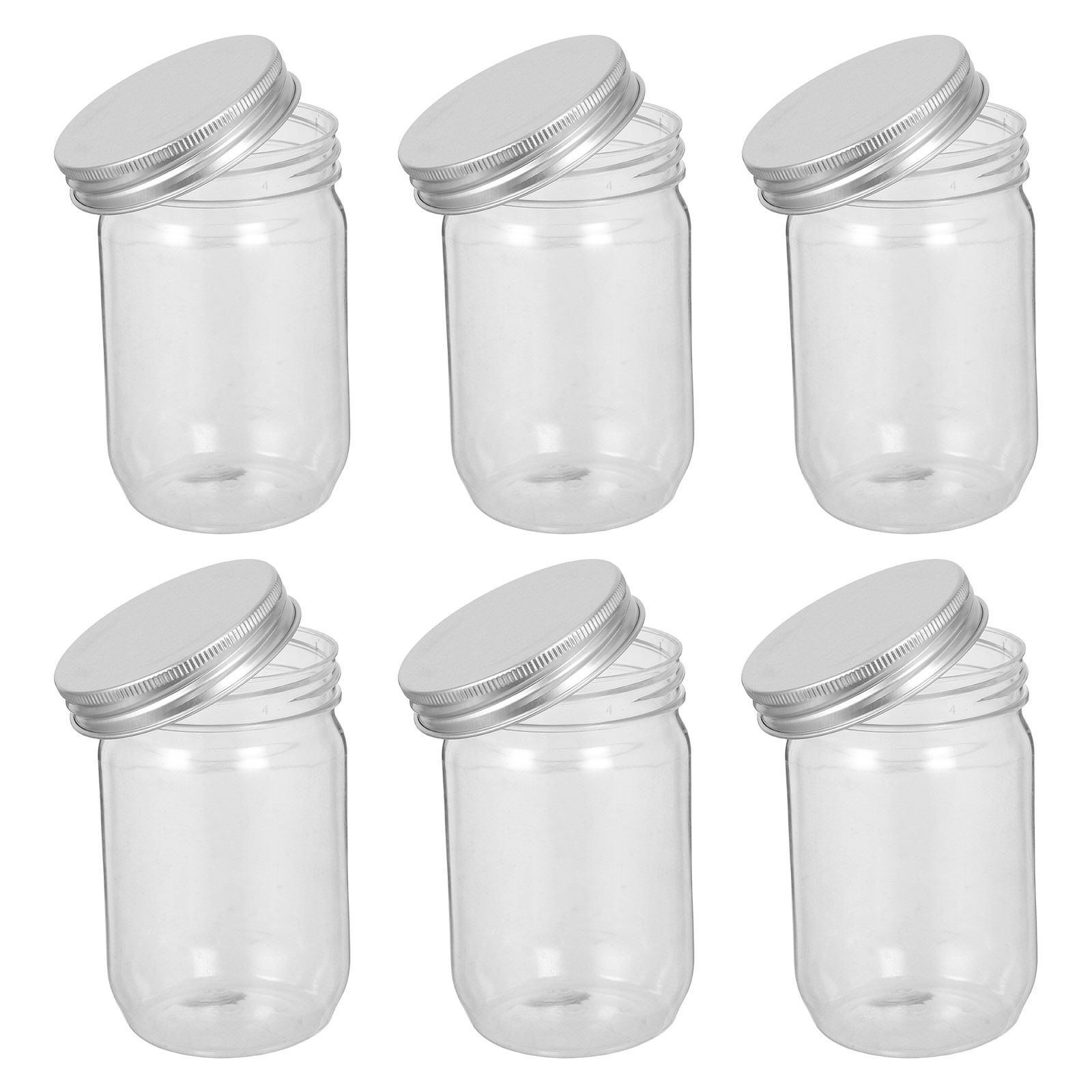 6 adet şeffaf plastik Mason ka - Food Storage Airtight incelemesi ve fiyatı