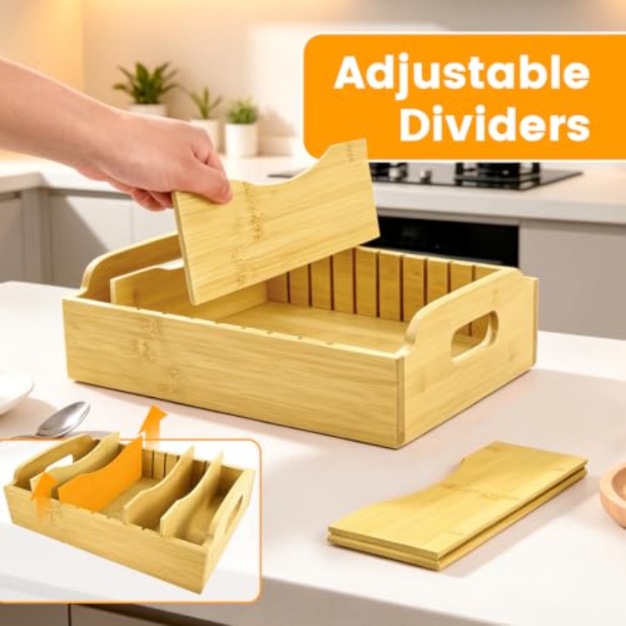 2'li Paket Bambu Kapak Düzenle - Food Storage In The Kitchen incelemesi ve fiyatı
